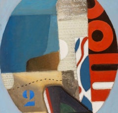 Max Papart "Blue No. 2" Oil on Canvas