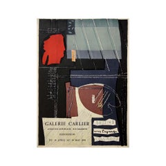 1958 original exhibition poster by Max Papart at the Galerie Carlier in Paris