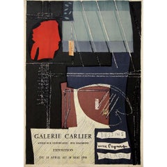 1958 original exhibition poster by Max Papart at the Galerie Carlier in Paris