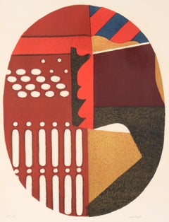 Abstract Oval Screenprint