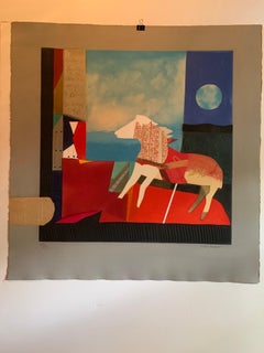 Carousel, litografia senza cornice degli anni ’80 di Max Papart, firmata a matita e numerata