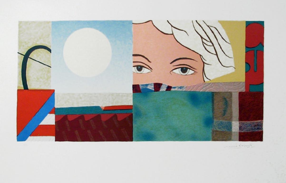 „La Noia“ von Max Papart, Franzose (1911–1994)
Radierung mit Prägung, mit Bleistift signiert und nummeriert
Auflage: 50, XXV, Hardcover
Bildgröße: 12 x 24 Zoll
Größe: 22 Zoll x 30 Zoll (55,88 cm x 76,2 cm)