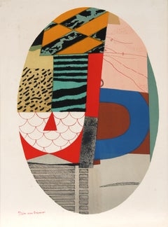 Magique, Signed Cubist Aquatint Etching with Carborundum by Max Papart