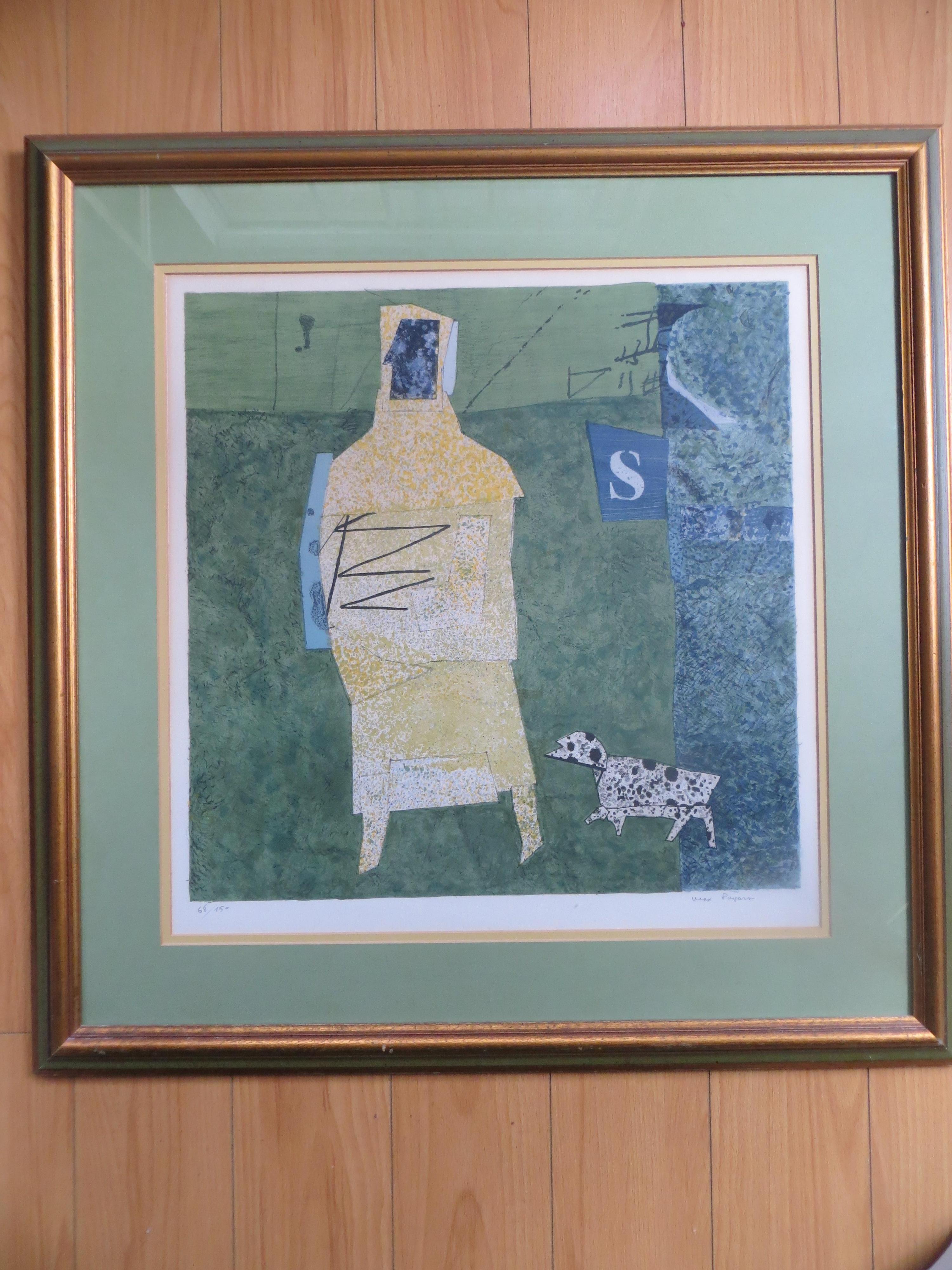 Lithograph in colors on wove paper.
30 × 21 in  76.2 × 53.3 cm
Edition of 150 + 1AP
French artist Max Papart was famous for cubist depiction of fun and happy subjects, like circuses, birds, ballet, people. But his images are far more than meets the