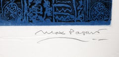 Renacimiento, aguafuerte con aguatinta firmado y collage de carborundo, de Max Papart