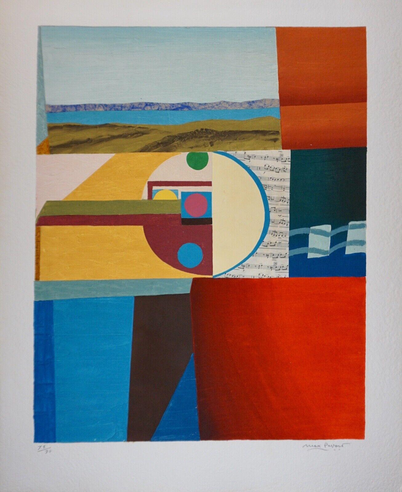 Triptych - Gray Abstract Print by Max Papart