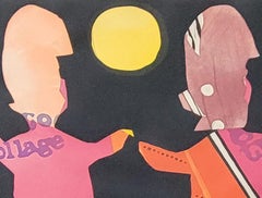 Untitled, Cubist Colorful Lithograph by Max Papart