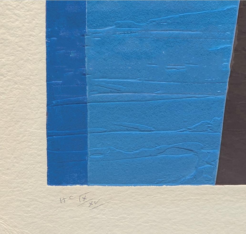 Senza titolo (grande acquaforte astratta incorniciata e firmata a mano) - Print di Max Papart
