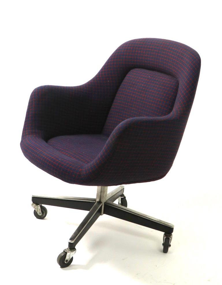 Max Pearson Swivel Desk Chair for Knoll possibly Alexander Girard Fabric 8
