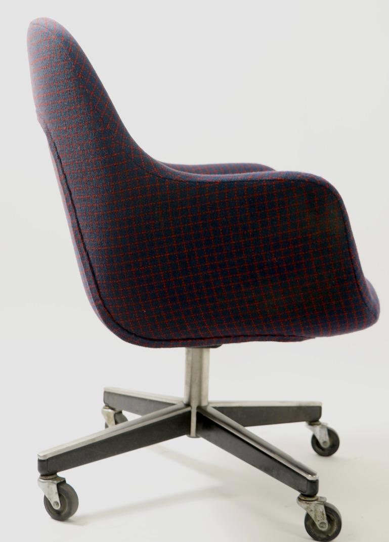 20th Century Max Pearson Swivel Desk Chair for Knoll possibly Alexander Girard Fabric