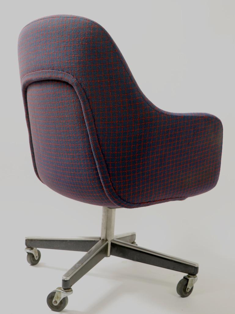 Steel Max Pearson Swivel Desk Chair for Knoll possibly Alexander Girard Fabric