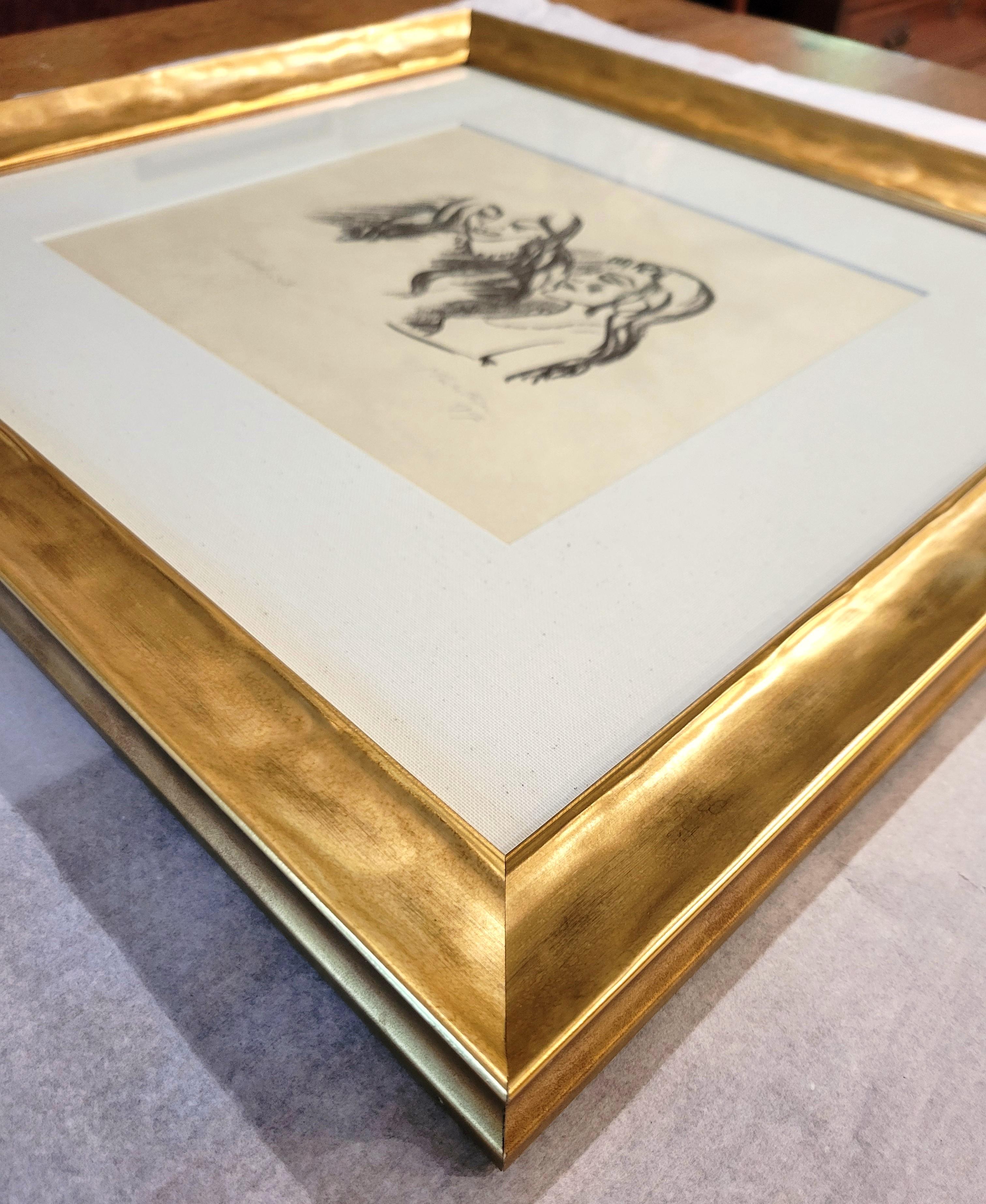 Frau und Mädchen /// Max Pechstein Deutsche Expressionistische Litho im Angebot 18