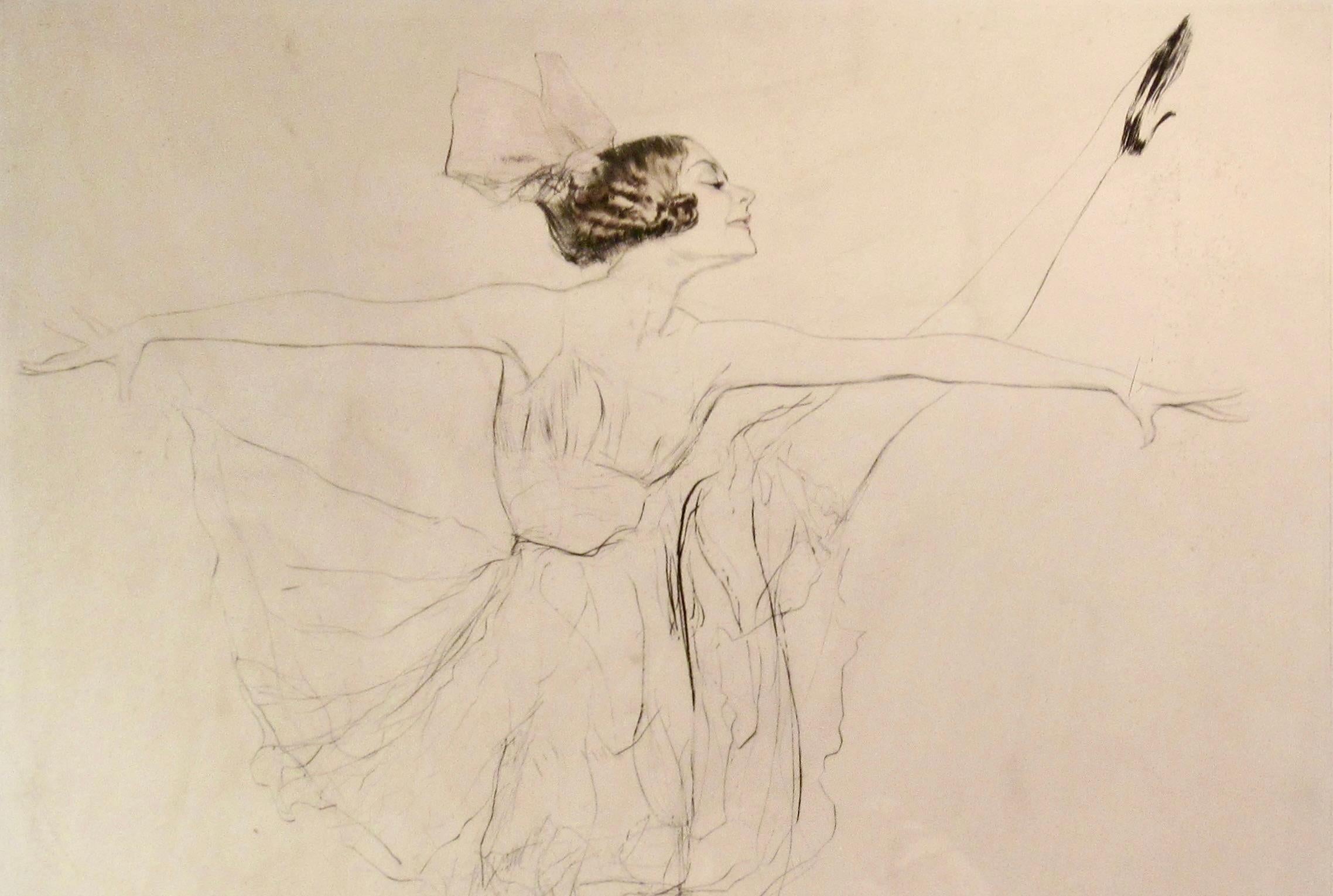 Dancer Kity Harding - Realist Print by Max Pollak