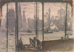 'New York, the Hoboken Ferry', Vienna, Chicago & California Society of Etchers