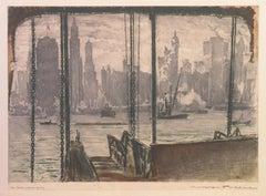 'New York, the Hoboken Ferry', Vienna, Chicago & California Society of Etchers