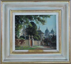 Original Oil on Card. MAX RICHARD HOFLER, W.G.A., "The Chapel Wall"
