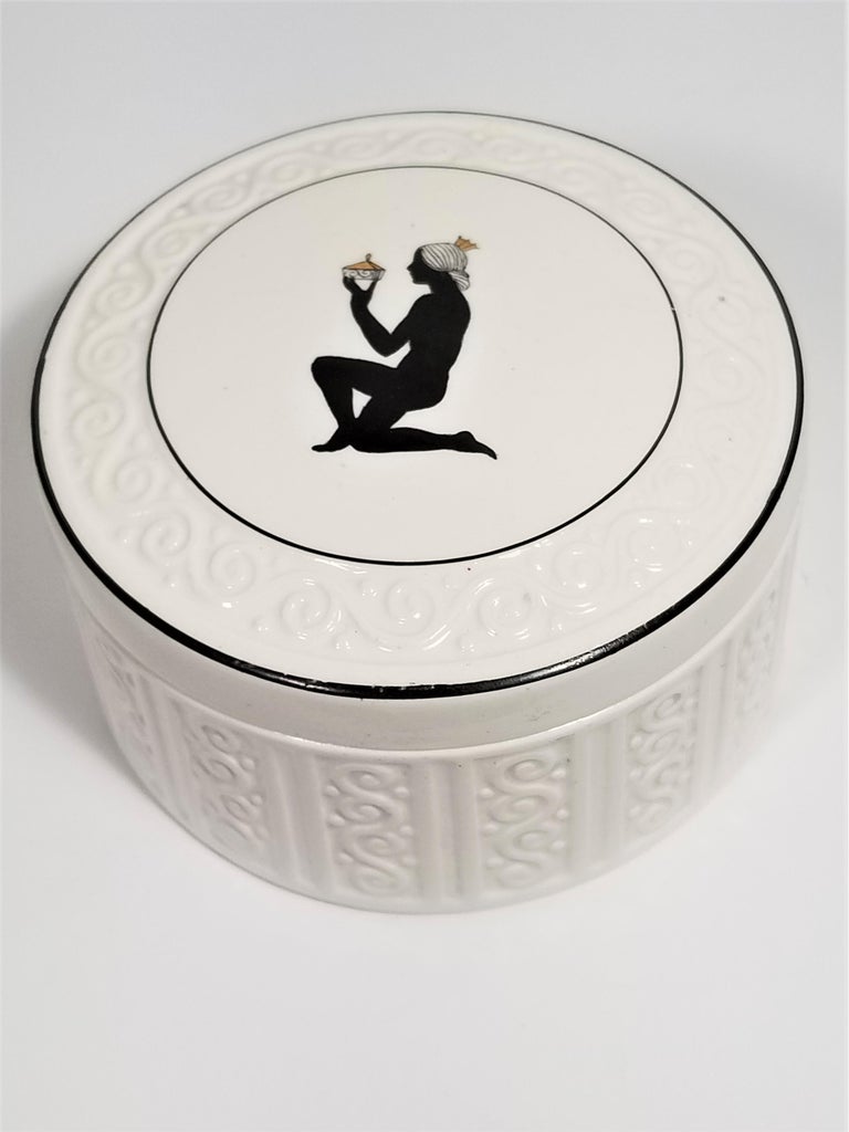 Max Roesler Rodach Germany Art Deco Porcelain Covered Bowl For Sale at ...