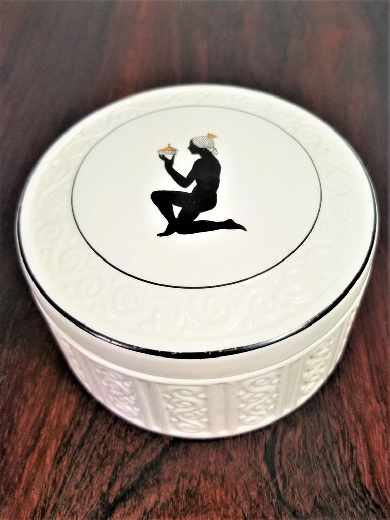 Max Roesler Rodach Germany Art Deco Porcelain Covered Bowl For Sale at ...