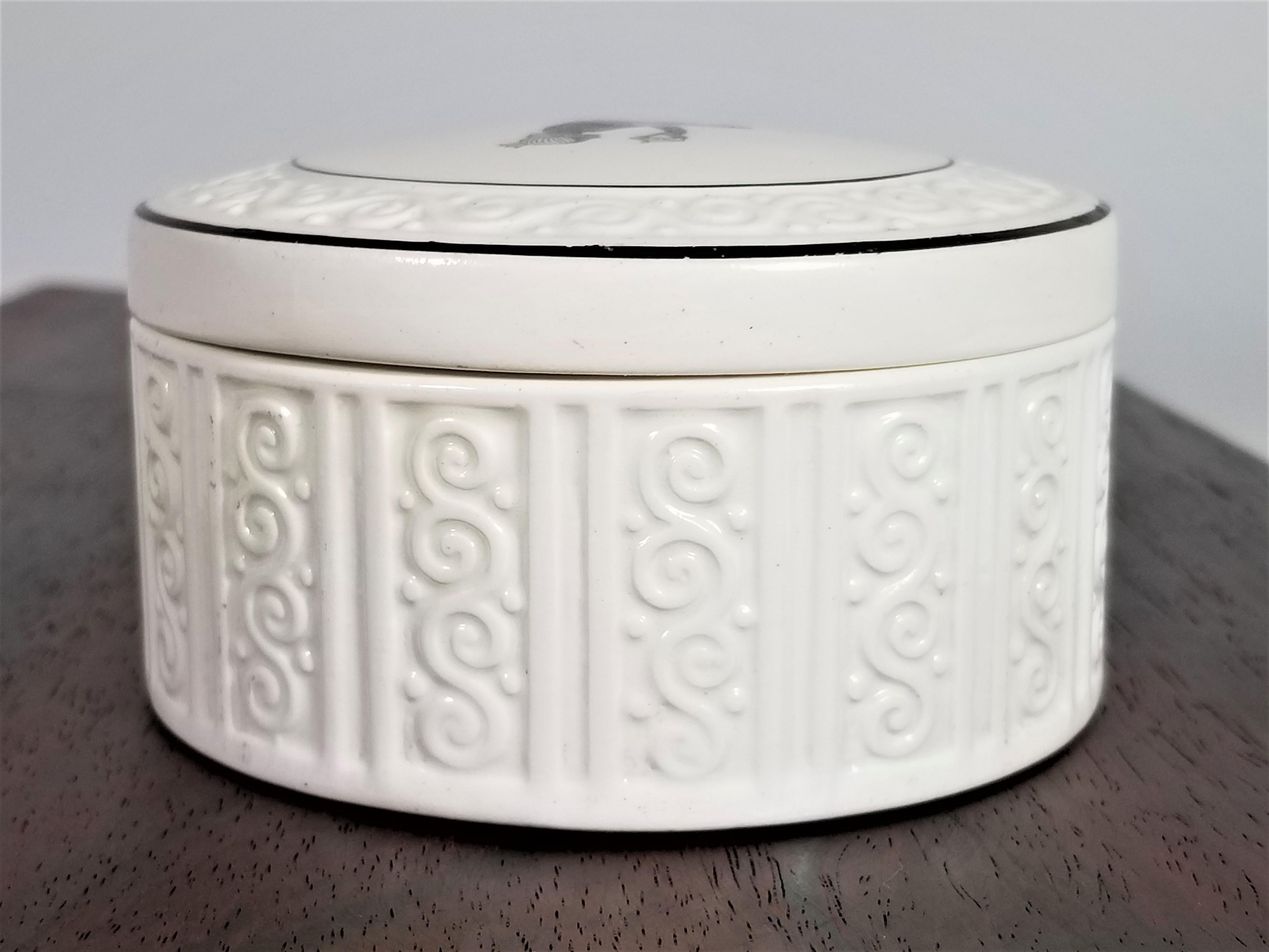 Max Roesler Rodach, Deutschland, Art déco-Porzellanschale mit Deckel, Art déco im Angebot 1