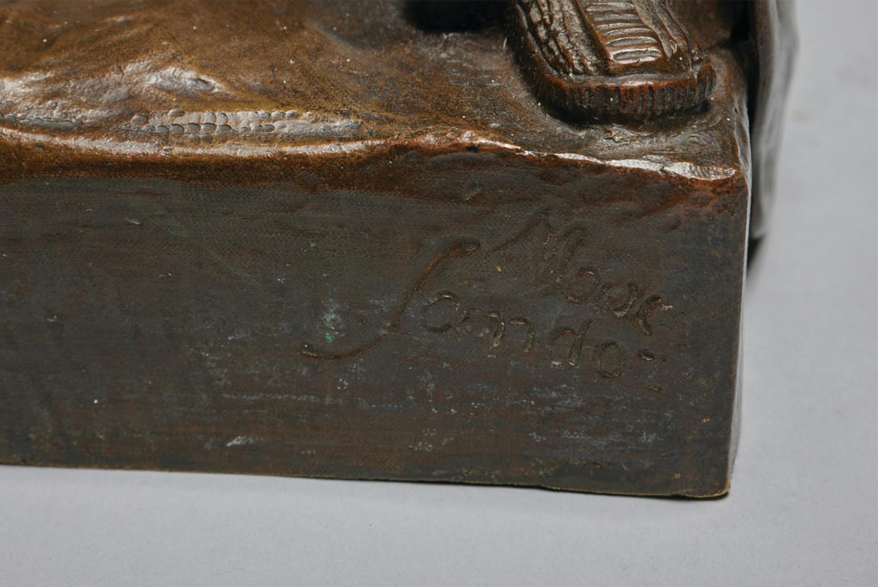 Native American Chief, 20th Century Bronze Sculpture in vendita 3