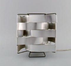 Max Sauze, French Designer, Table Lamp in Aluminum, 1970s / 80s