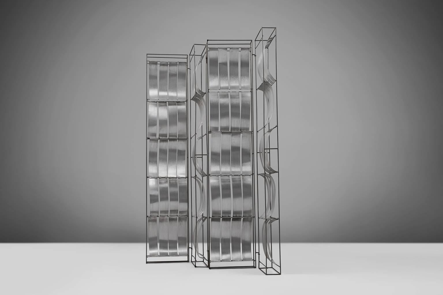 Mid-Century Modern Max Sauze Foldable Aluminium Room Divider