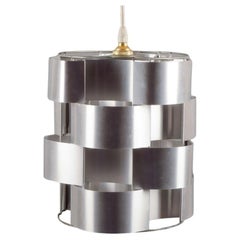 Max Sauze, designer francese.  Lampada da soffitto in alluminio. Industrial Design.