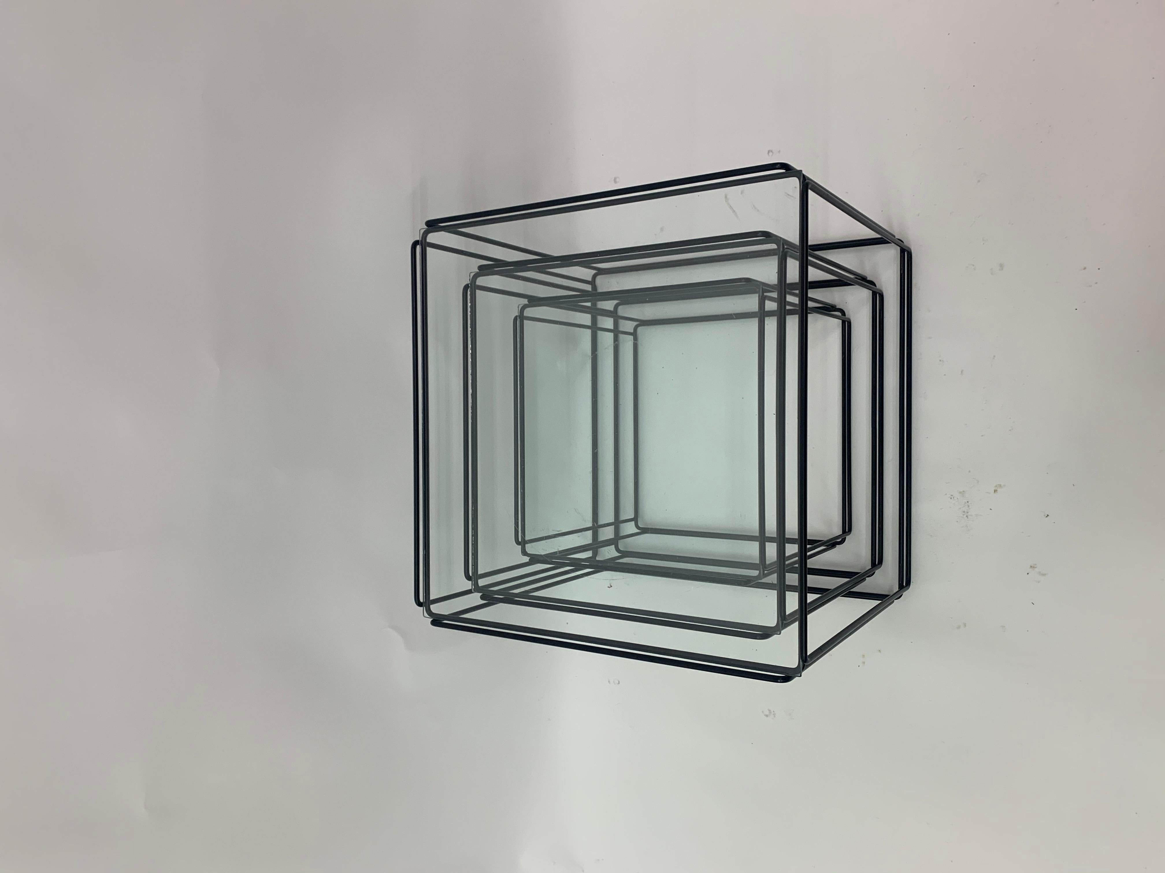 Mid-Century Modern Max Sauze Isocele nesting tables 1970’s design For Sale