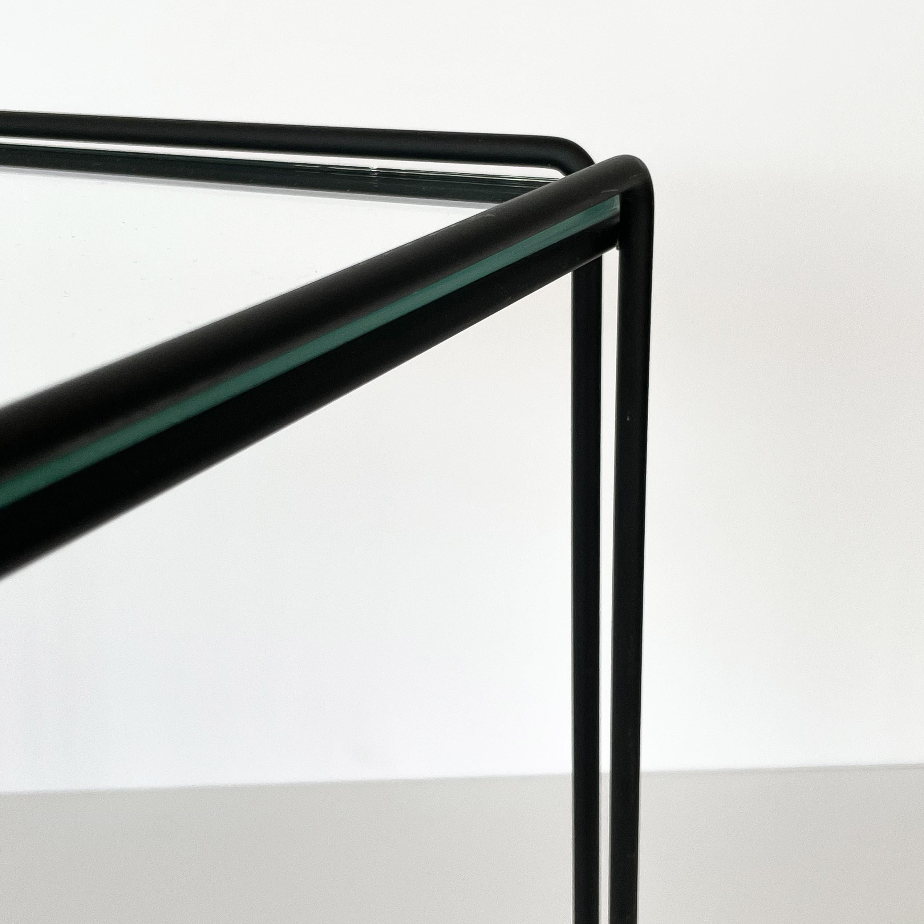 Max Sauze Isoceles Metal and Glass Cube Side Table 3