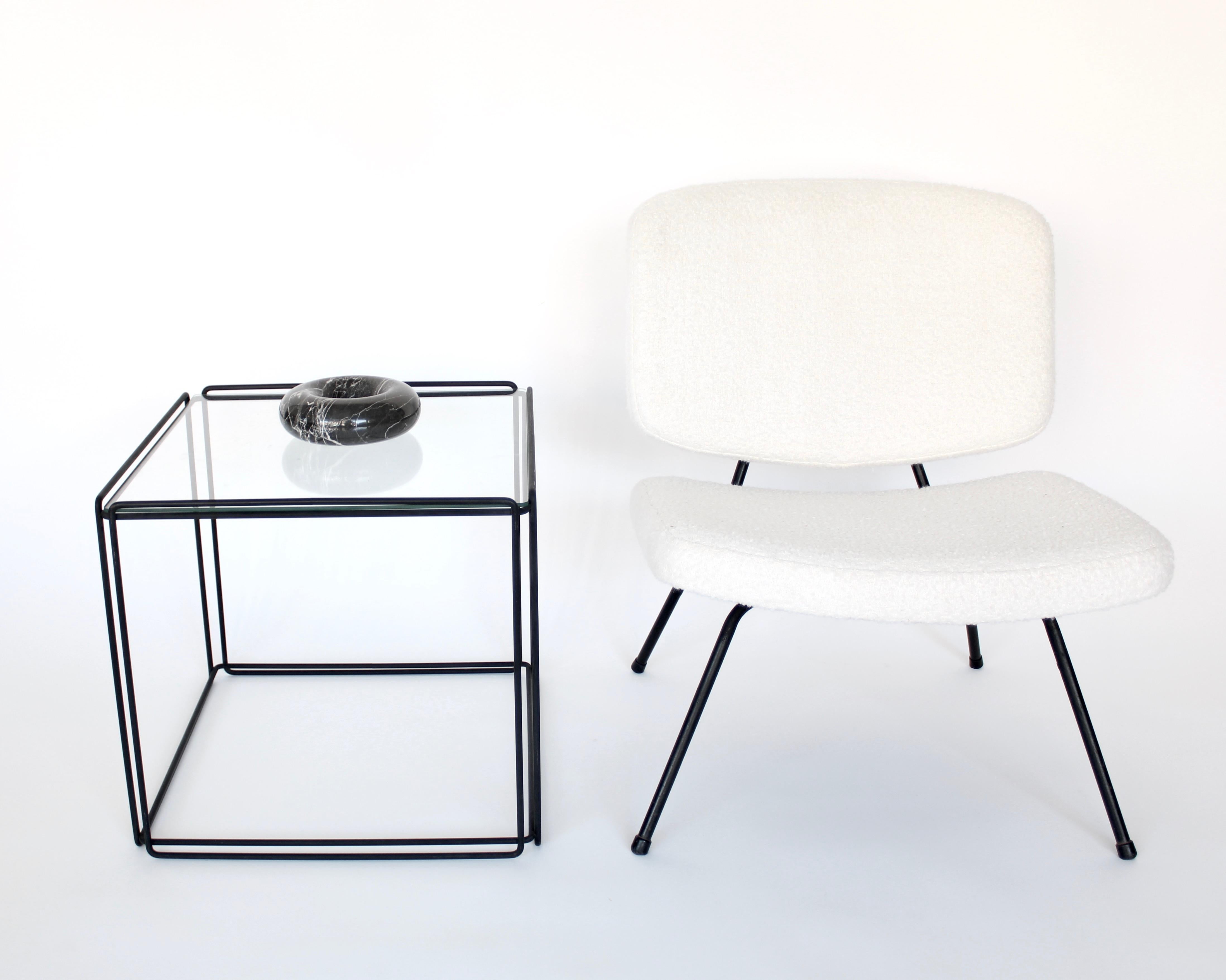 Max Sauze Isoceles Pair of Black Metal and Glass Side or Coffee Tables, France 10