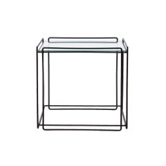 Max Sauze Isosceles End Table with Glass Top by Atrow