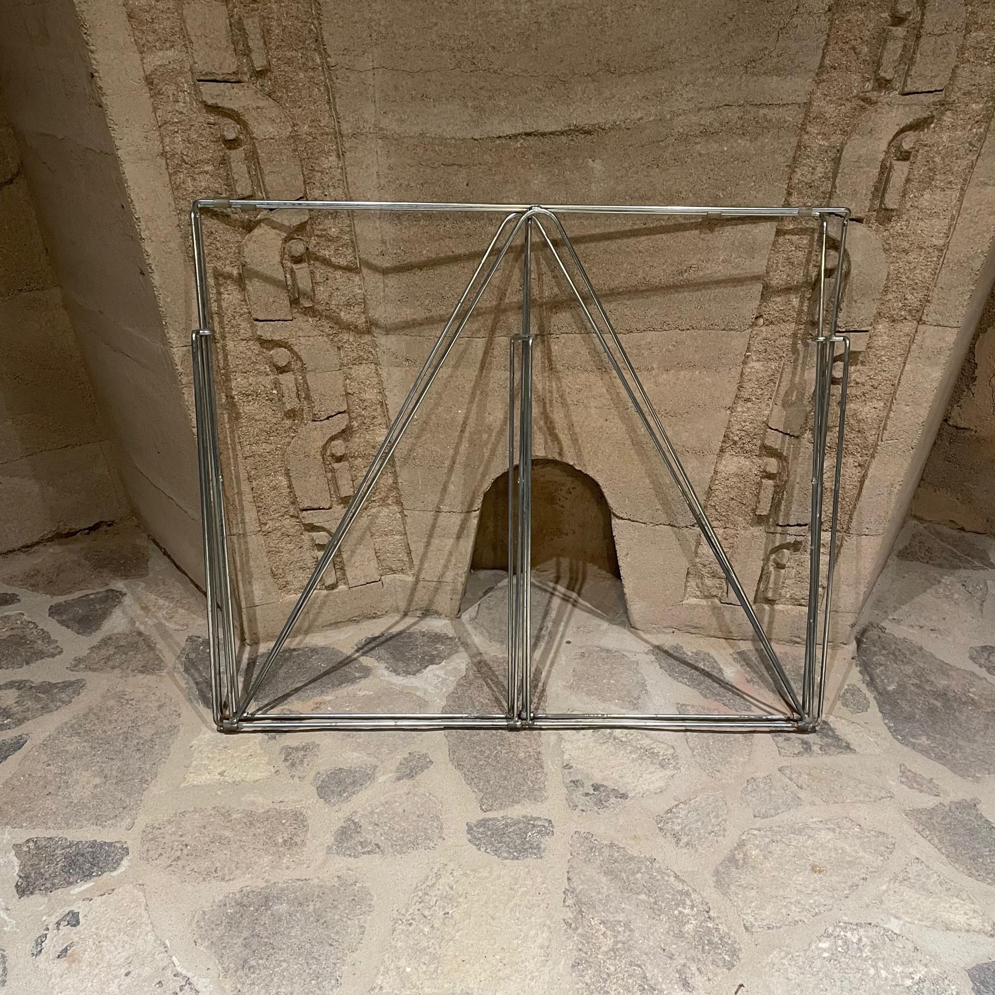 1970s Max Sauze Architectural Folding French Tubular Table For Sale 9