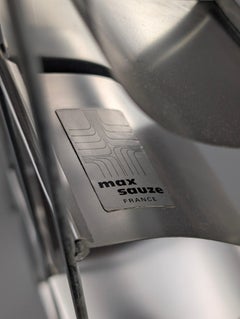 Applique murale géométrique originale en aluminium de Max Sauze, 1970