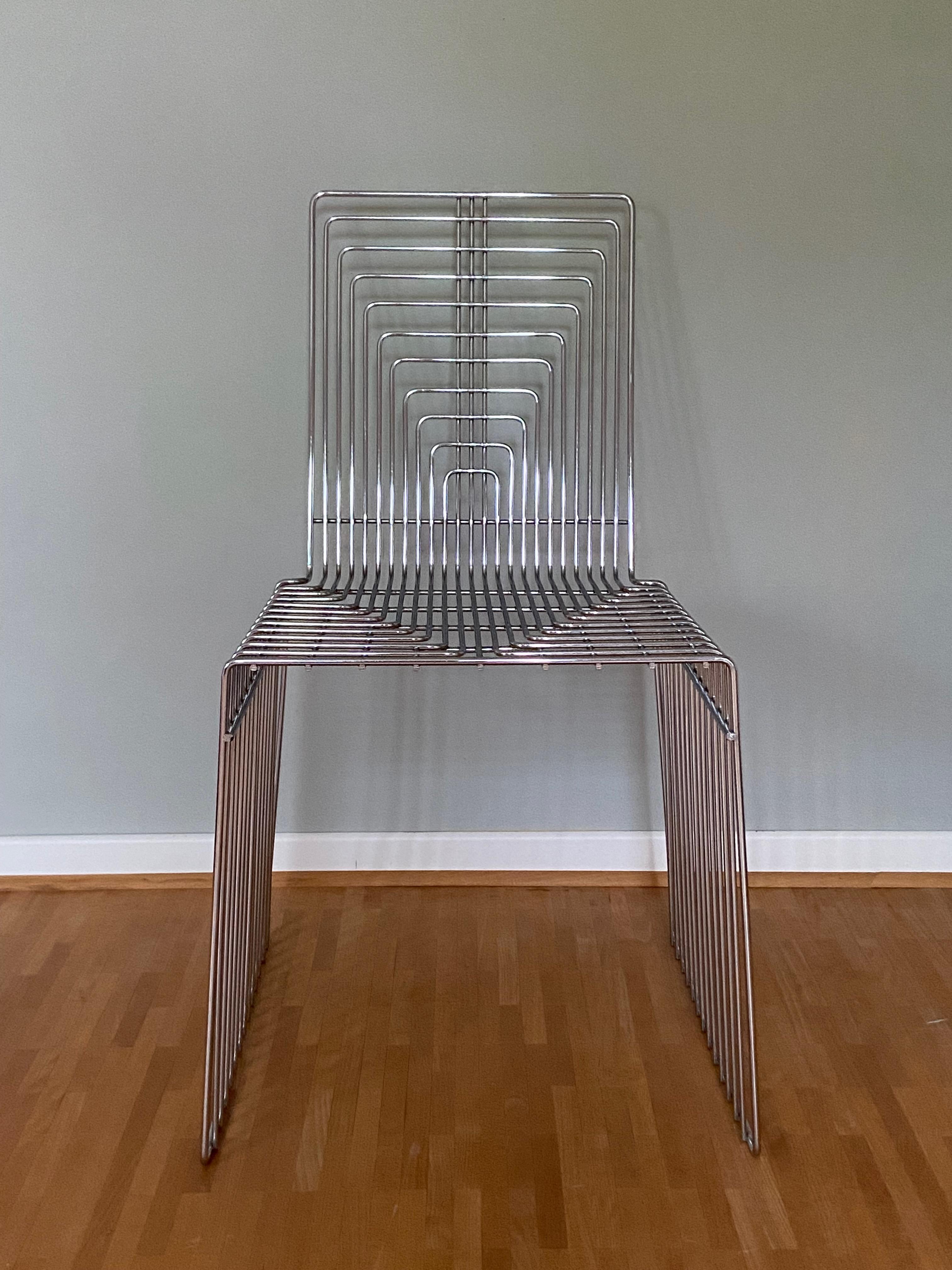 Max Sauze Sculpture Wire Chair 1970's Made in France 3