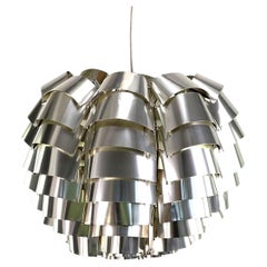 Max Sauze, Französischer Bildhauer, Silber Orion 48, Mid-Century Modern-Kronleuchter