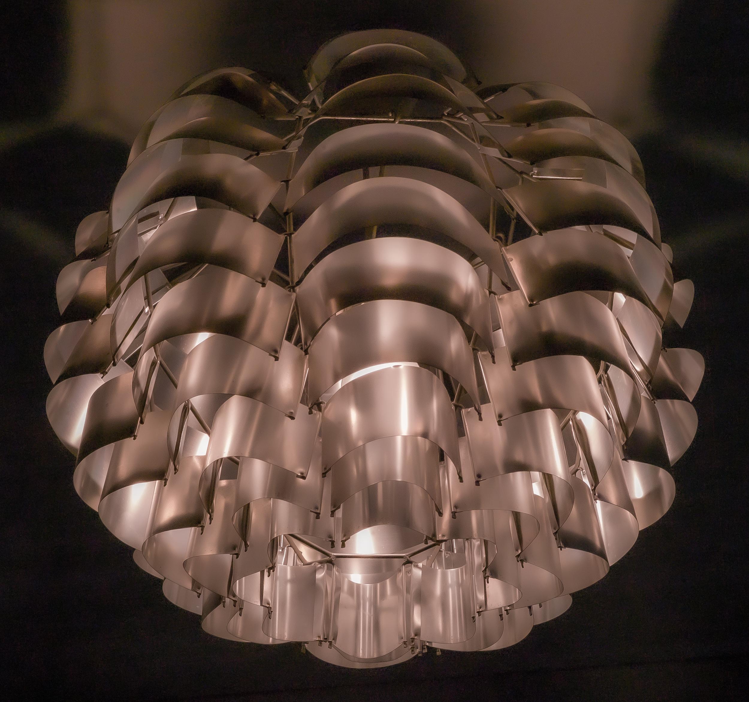 French Max Sauze Silver Orion Chandelier, 1960s For Sale