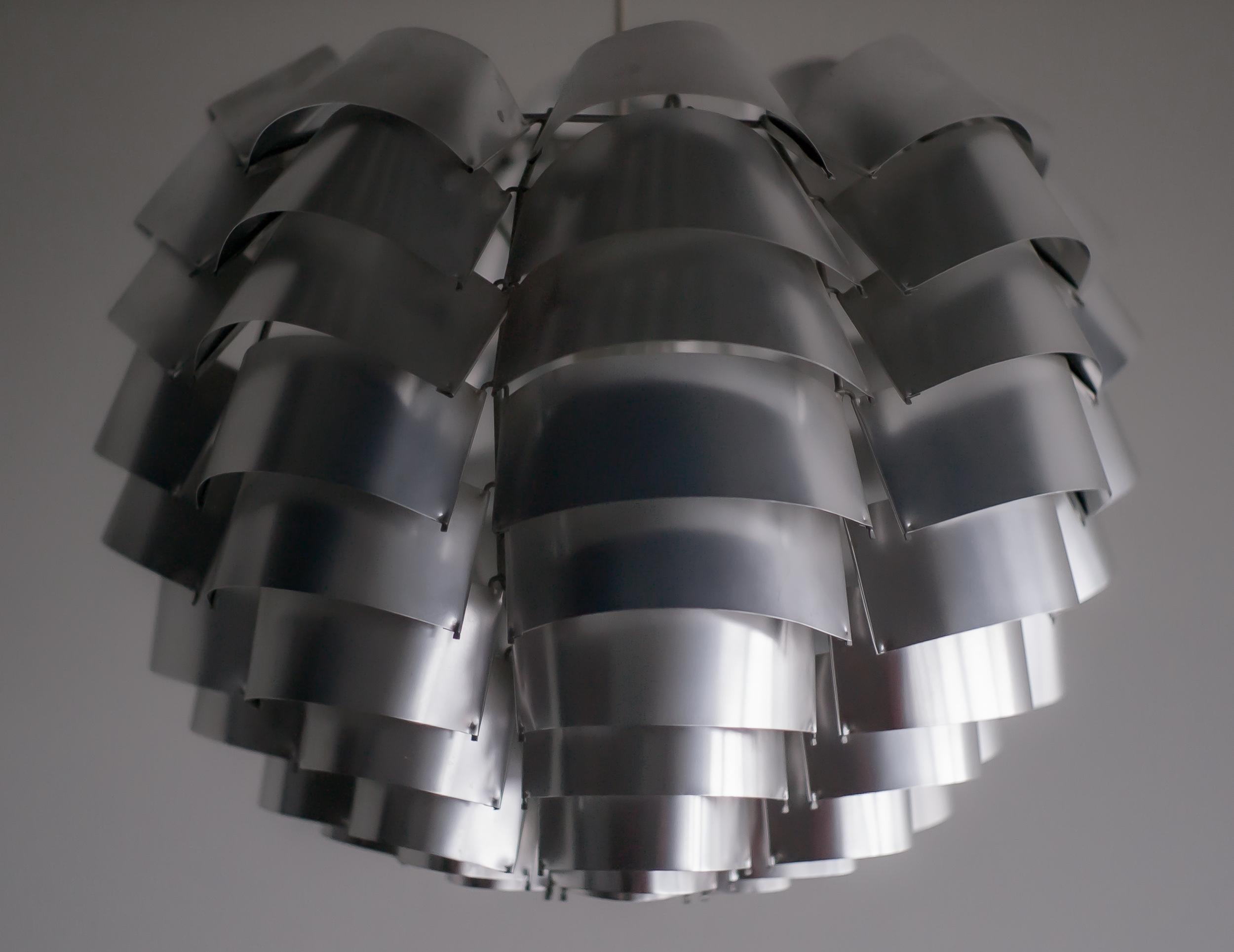 Max Sauze Silver Orion Chandelier, 1960s In Good Condition For Sale In Dronten, NL