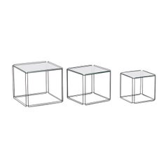 Max Sauze Trio of Black Nesting Tables