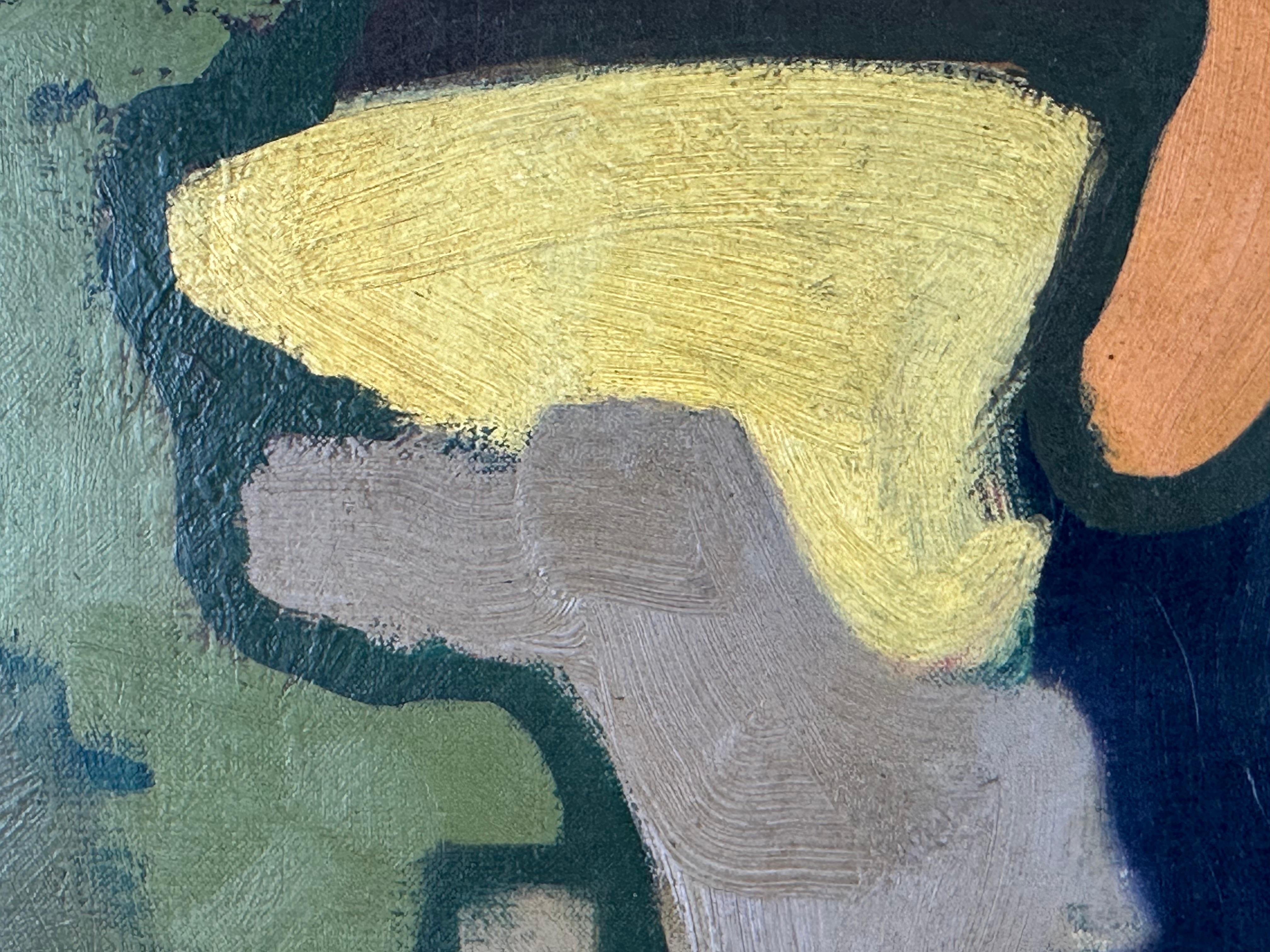 Max Schnitzler (1903-1999).

Untitled, ca. 1950's

Oil on canvas measuring 18 x 24 inches.

Unframed. 

Minor area of paint loss at margin upper left. 