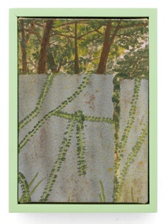 "Blocked" Small Landscape with Sheet Metal in Artist-Made Frame