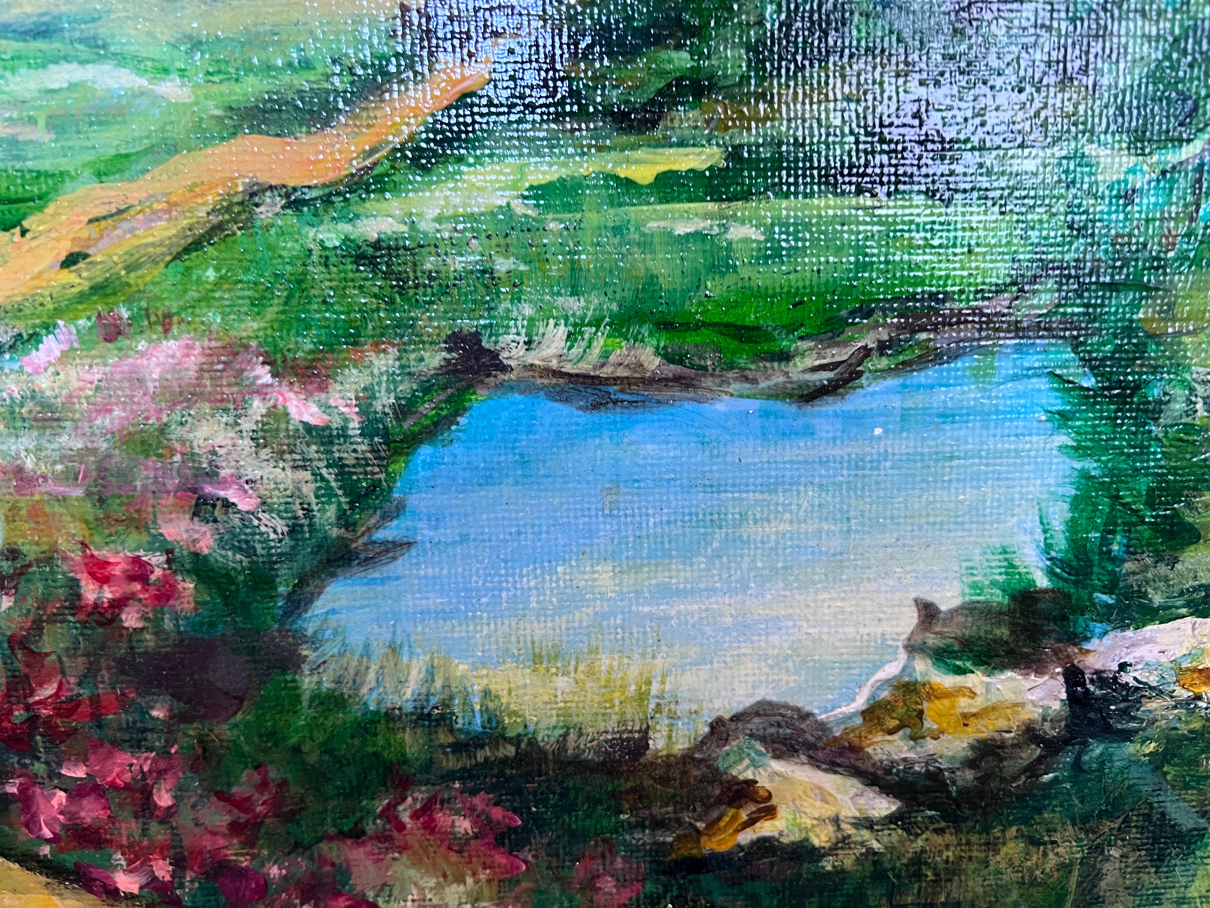 Landschaft von Max Shekhter (geb. 1938) - Original Ölgemälde auf Karton, gerahmt im Angebot 6