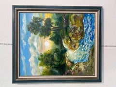 Landscape by Max Shekhter (b. 1938) – Original Oil Painting on canvas, Framed