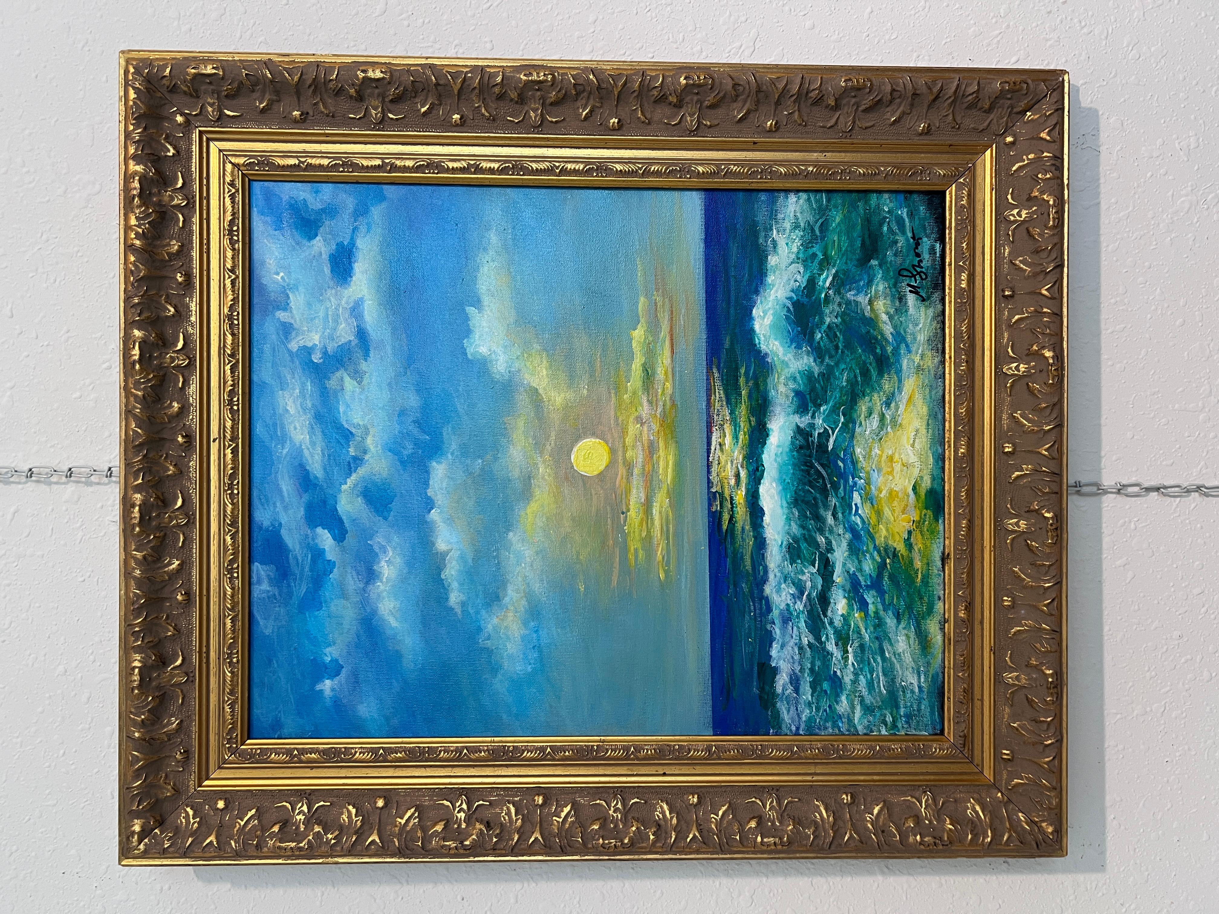 Seascape by Max Shekhter (b. 1938) – Original American Oil Painting on canvas For Sale 1