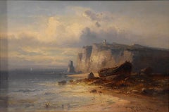 Antique Oil Painting by Max Sinclair “Dover Cliffs”