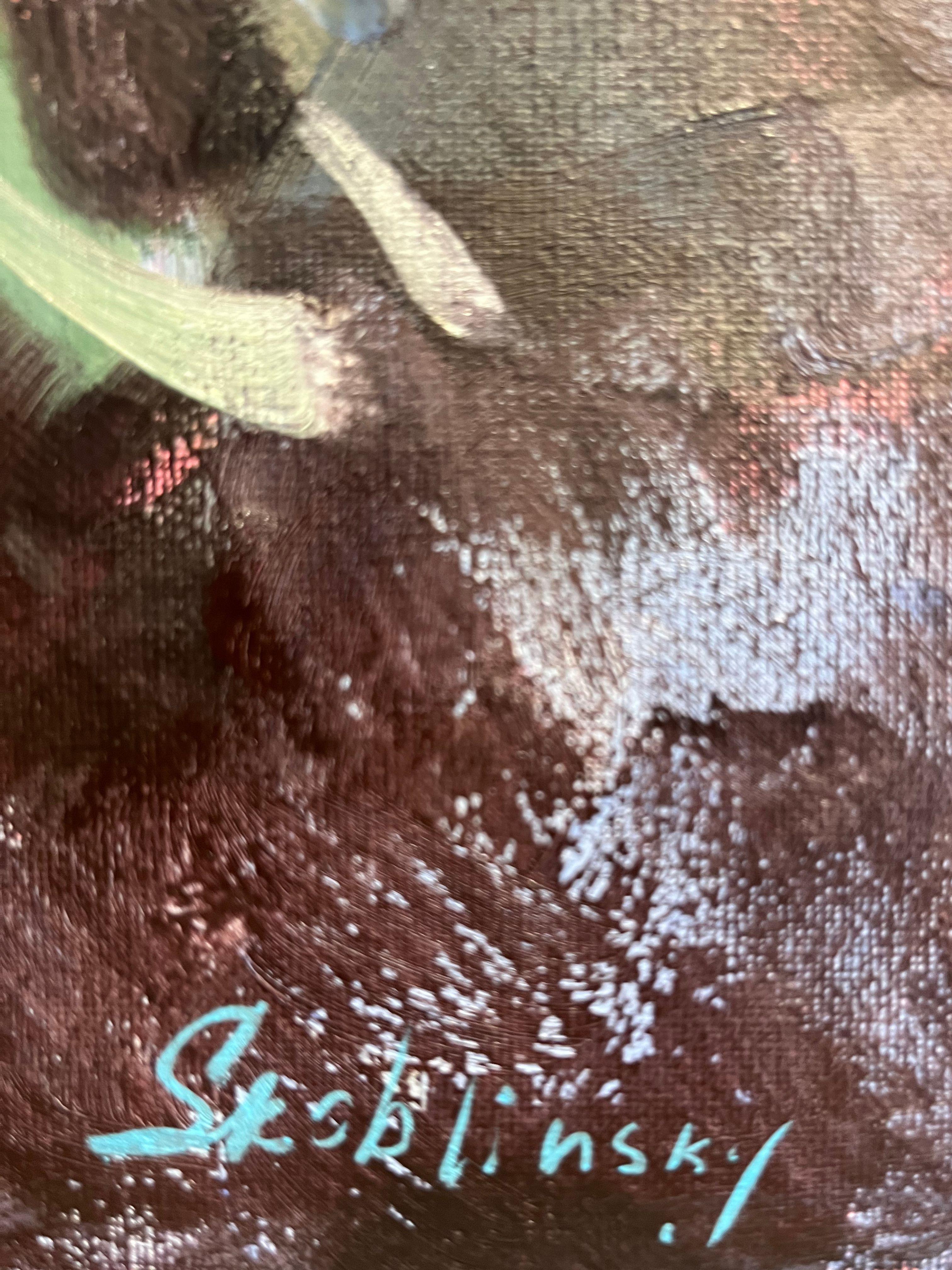 Feurige Rose (Impressionismus), Painting, von Max Skoblinsky 