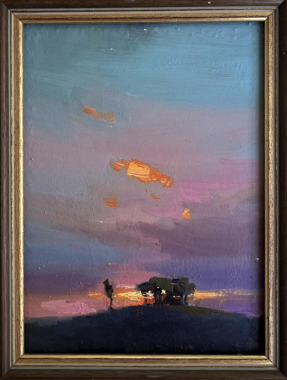 Max Skoblinsky  Landscape Painting - Grandeur of the Sunset: Landscape with the Perfect Blend of Contrast and Harmony