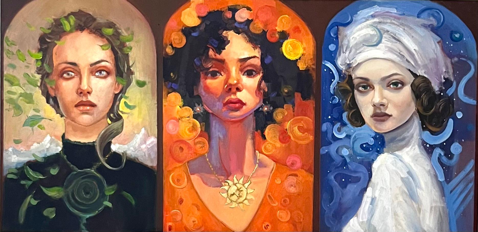 Portrait Painting di Max Skoblinsky  - "Muse dell'universo"