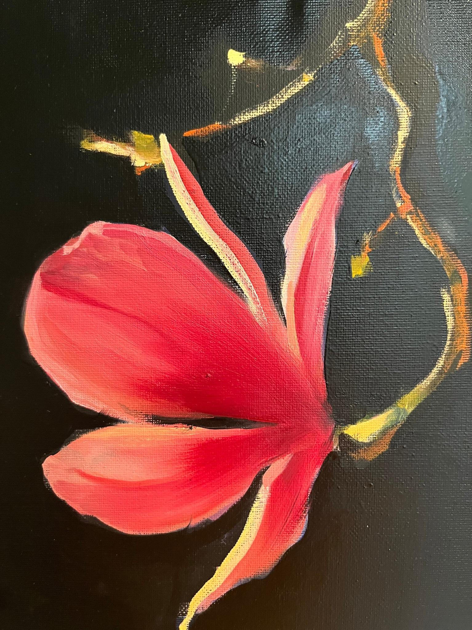 Proud Is the One Who Does Not Ask.Magnolia - Painting by Max Skoblinsky 