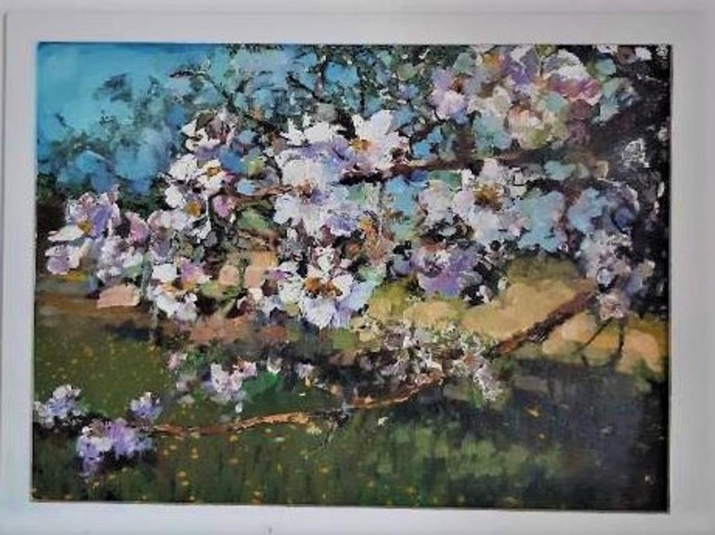 Max Skoblinsky  Landscape Painting - Scent of Spring: Immersion into the World of Spring Emotions