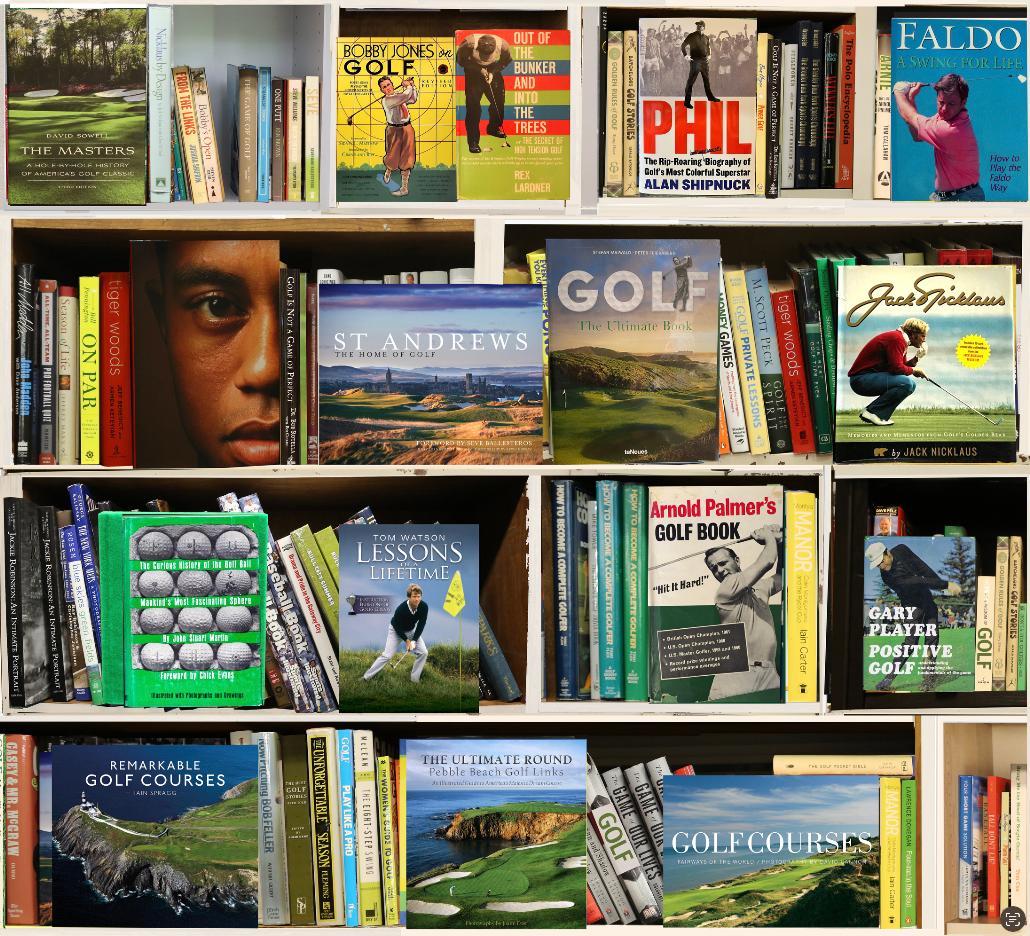 MAX STEVEN GROSSMAN
Golf SQ Q (Square)
Trans Mounted Metallic Print
40 x 44 in. Ed 4 of 5

Please note, there is a 3 week printing lead time**

Exploring the changing accessibility and value of books and photography, Max Steven Grossman’s Bookscapes